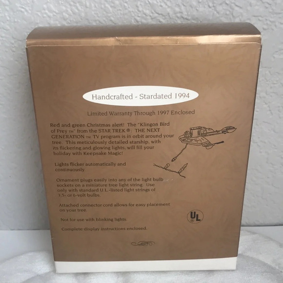 Star Trek Klingon Bird of Prey Christmas Ornament - Picture 5 of 6